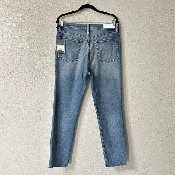 NWT RE/DONE Originals 90s High Rise Ankle Crop Jeans Medium Blue Women 31 - Picture 3 of 11